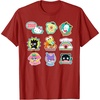 image:imageSANRIO Hello Kitty and Friends Supercute Stickers Unisex Adult Child TShirt Black Small Classic Fit Crew Neck Short Sleeve Cotton 60 Polyester 40Cranberry Red