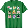 image:imageSANRIO Hello Kitty and Friends Supercute Stickers Unisex Adult Child TShirt Black Small Classic Fit Crew Neck Short Sleeve Cotton 60 Polyester 40Kelly Green