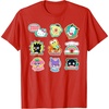 image:imageSANRIO Hello Kitty and Friends Supercute Stickers Unisex Adult Child TShirt Black Small Classic Fit Crew Neck Short Sleeve Cotton 60 Polyester 40Red