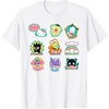 image:imageSANRIO Hello Kitty and Friends Supercute Stickers Unisex Adult Child TShirt Black Small Classic Fit Crew Neck Short Sleeve Cotton 60 Polyester 40White