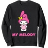 image:imageSANRIO My Melody Character Front and Back Sweatshirt  Unisex Adult Black SmallBlack