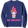 image:imageSANRIO My Melody Character Front and Back Sweatshirt  Unisex Adult Black SmallNavy Blue