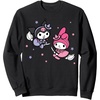 image:imageSANRIO My Melody Kuromi Little Witches Halloween Black Cotton Classic Fit Crew Neck Long Sleeve Sweatshirt with Kangaroo Pocket  Adult Unisex Size SmallBlack