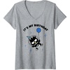 image:imageWomens BadtzMaru Its My Birthday VNeck TShirtHeather Grey