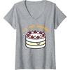 image:imageWomens Gudetama the Lazy Egg Its Meh Birthday Cake VNeck TShirtHeather Grey
