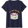 image:imageWomens Gudetama the Lazy Egg Its Meh Birthday Cake VNeck TShirtNavy Blue
