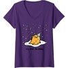 image:imageWomens Gudetama the Lazy Egg Its Meh my Birthday Confetti Party VNeck TShirtPurple