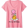 image:imageWomens Gudetama the Lazy Egg Its My Birthday VNeck TShirtPink