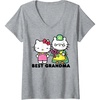 image:imageWomens Hello Kitty Best Grandma VNeck TShirtHeather Grey