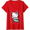 image:imageWomens Hello Kitty Mermaid VNeck TShirt SmallRed