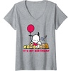 image:imageWomens Pochacco Its My Birthday VNeck TShirtHeather Grey