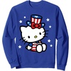 image:imagehello Kitty Sitting Americana July 4th Sweatshirt SweatshirtRoyal Blue