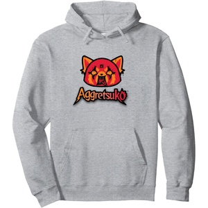 image:imageAggretsuko RAGE Rock n Roll Heavy Metal Music Pullover HoodieHeather Grey