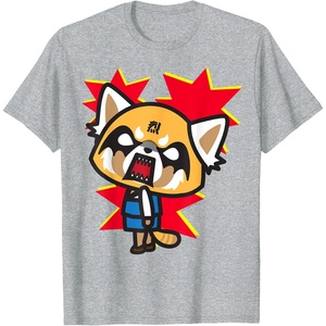 image:imageAggretsuko Rage Face Tee Shirt TShirtHeather Grey