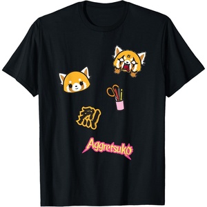 image:imageAggretsuko Rage Patches Tee Shirt TShirtBlack