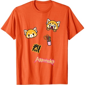image:imageAggretsuko Rage Patches Tee Shirt TShirtOrange
