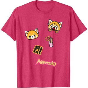 image:imageAggretsuko Rage Patches Tee Shirt TShirtRed Heather
