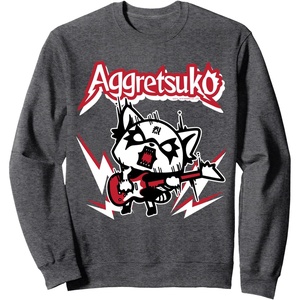 image:imageAggretsuko Rocker Rage Sweatshirt SweatshirtDark Heather Grey