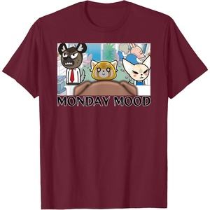 image:imageAggretsuko Season 2  Monday Mood TShirtBurgundy