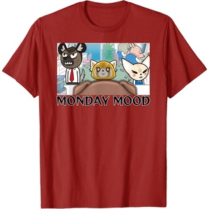 image:imageAggretsuko Season 2  Monday Mood TShirtCranberry Red