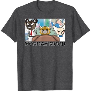 image:imageAggretsuko Season 2  Monday Mood TShirtDark Heather Grey