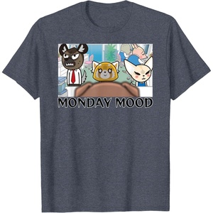 image:imageAggretsuko Season 2  Monday Mood TShirtHeather Blue