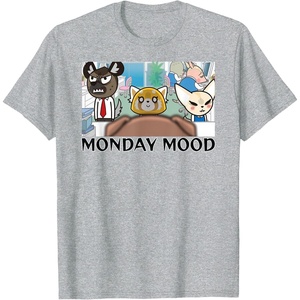 image:imageAggretsuko Season 2  Monday Mood TShirtHeather Grey