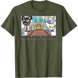 image:imageAggretsuko Season 2  Monday Mood TShirtOlive Green