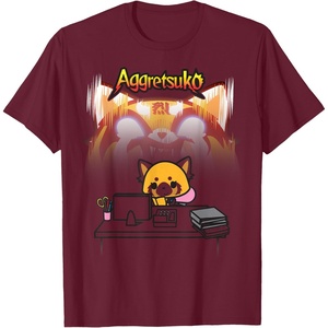 image:imageAggretsuko Secret Rage Tee Shirt TShirtBurgundy