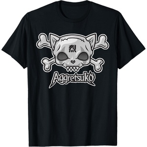 image:imageAggretsuko Skull and Crossbones Tee Shirt TShirtBlack