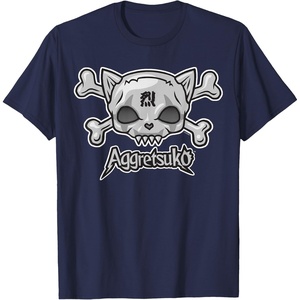 image:imageAggretsuko Skull and Crossbones Tee Shirt TShirtNavy Blue