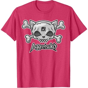 image:imageAggretsuko Skull and Crossbones Tee Shirt TShirtRed Heather
