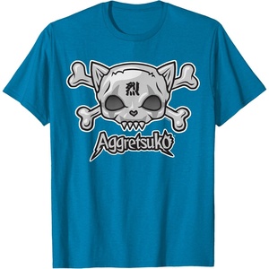 image:imageAggretsuko Skull and Crossbones Tee Shirt TShirtSapphire Blue