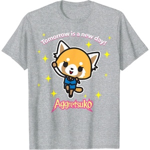image:imageAggretsuko Tomorrow is a New Day Tee Shirt TShirtHeather Grey