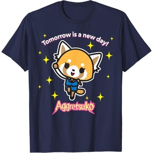 image:imageAggretsuko Tomorrow is a New Day Tee Shirt TShirtNavy Blue