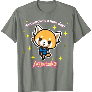 image:imageAggretsuko Tomorrow is a New Day Tee Shirt TShirtOlive Heather