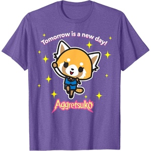 image:imageAggretsuko Tomorrow is a New Day Tee Shirt TShirtPurple Heather