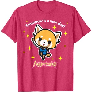 image:imageAggretsuko Tomorrow is a New Day Tee Shirt TShirtRed Heather