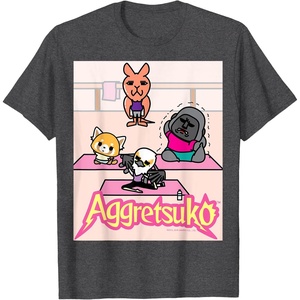 image:imageAggretsuko Yoga Pose Tee Shirt TShirtDark Heather Grey
