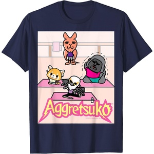 image:imageAggretsuko Yoga Pose Tee Shirt TShirtNavy Blue