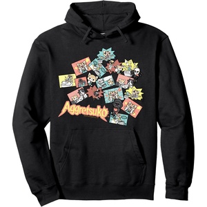 image:imageAggretsuko and Friends Collage Hoodie Pullover HoodieBlack