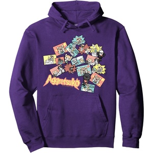 image:imageAggretsuko and Friends Collage Hoodie Pullover HoodiePurple