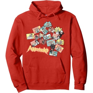 image:imageAggretsuko and Friends Collage Hoodie Pullover HoodieRed
