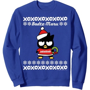 image:imageBad Badtz  Maru Ugly Christmas Sweater SweatshirtRoyal Blue
