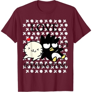 image:imageBadtz  Maru Love is Exhausting Valentine Shirt TShirtBurgundy
