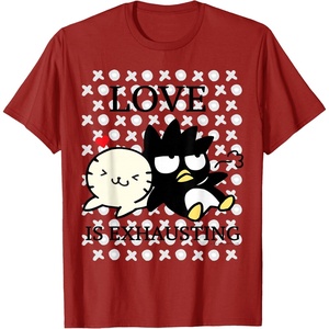image:imageBadtz  Maru Love is Exhausting Valentine Shirt TShirtCranberry Red