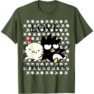 image:imageBadtz  Maru Love is Exhausting Valentine Shirt TShirtOlive Green