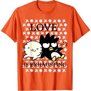 image:imageBadtz  Maru Love is Exhausting Valentine Shirt TShirtOrange