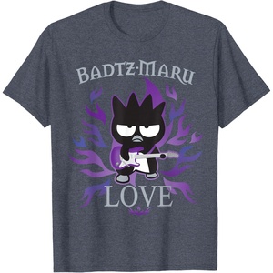 image:imageBadtz  Maru Rock Star Love Shirt TShirtHeather Blue