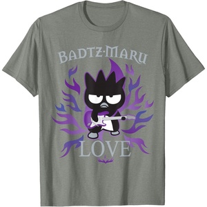 image:imageBadtz  Maru Rock Star Love Shirt TShirtOlive Heather